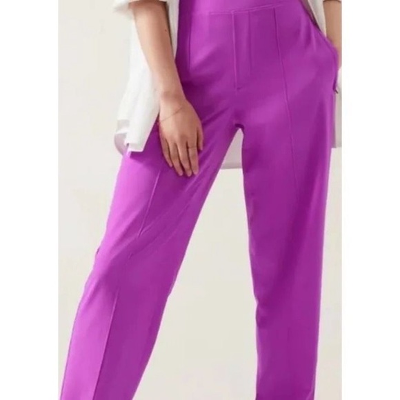 NWT ATHLETA Vienna Slim Pant. Great Saturated Bright Medium Purple. Size 22. - Picture 3 of 11